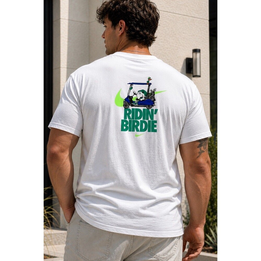Nike Golf Ridin Birdie T-Shirt 3XL White Graphic Neon Streetwear Tee FN0791-010